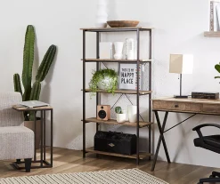 Real Living Rustic 5-Shelf Bookcase -Biglots Sales 810343917 21