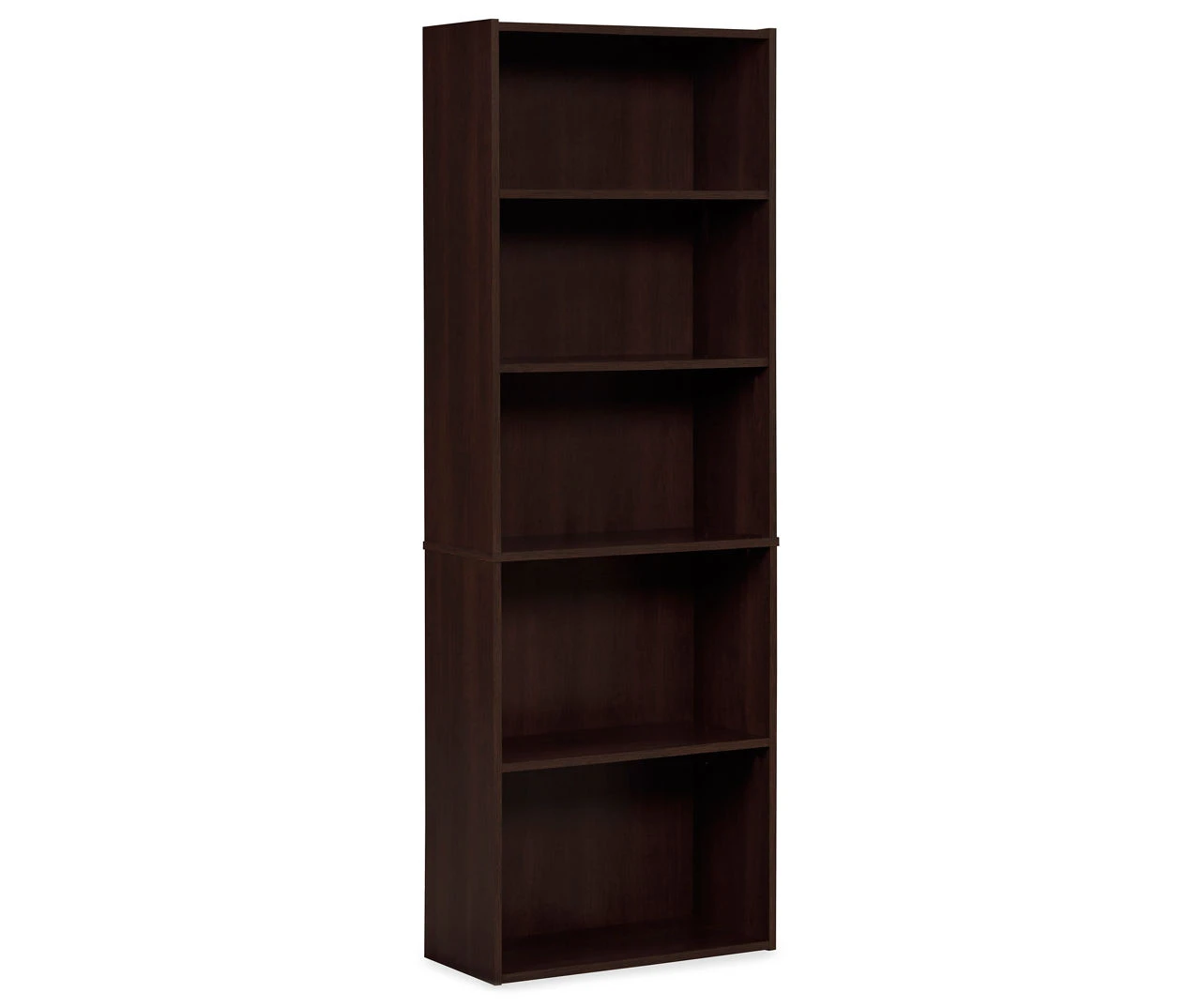 Dark Russet Brown 5-Shelf Bookcase 1 Dark Russet Brown 5-Shelf Bookcase