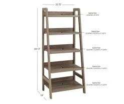 Margo Gray 5-Shelf Ladder Bookcase 16 Margo Gray 5-Shelf Ladder Bookcase -Biglots Sales 810386286 A7