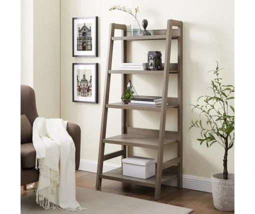 Margo Gray 5-Shelf Ladder Bookcase -Biglots Sales 810386286 B0