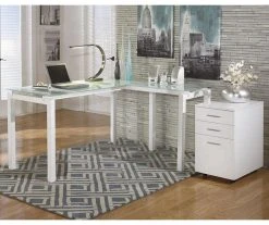 Baraga White L-Shaped Corner Desk 12 Baraga White L-Shaped Corner Desk -Biglots Sales 810389269 3