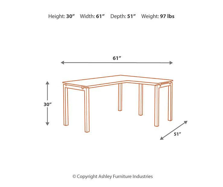 Baraga White L-Shaped Corner Desk 6 Baraga White L-Shaped Corner Desk - Image 6