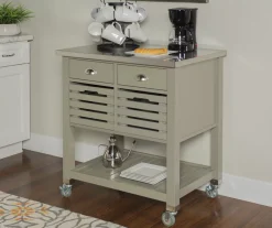 Laurie Gray Steel Top Kitchen Cart With Drawers -Biglots Sales 810389515 2