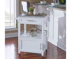 White Granite Top Kitchen Cart With Storage -Biglots Sales 810389518 2