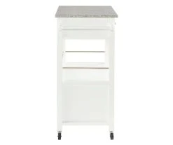 White Granite Top Kitchen Cart With Storage -Biglots Sales 810389518 5