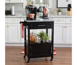 Ree Black Granite Top Kitchen Cart With Storage -Biglots Sales 810389519 A0 5