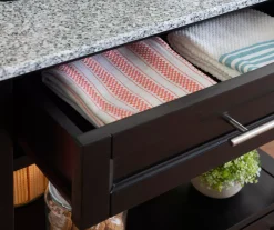 Ree Black Granite Top Kitchen Cart With Storage -Biglots Sales 810389519 A8 8