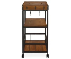 Luke Industrial Kitchen Cart With Wine Storage -Biglots Sales 810389531 3