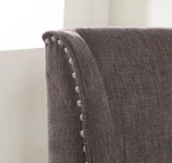 Charcoal Gray Square Back Office Chair With Nailhead Trim -Biglots Sales 810389623 3