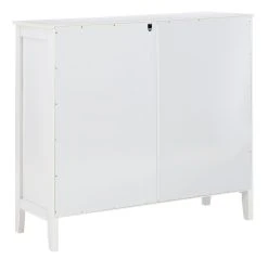 Ava White Geometric 2-Door Cabinet -Biglots Sales 810389656 5