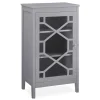 Ava Gray Geometric Single Door Cabinet