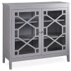 Ava Gray Geometric 2-Door Cabinet
