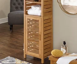 Pierce Bamboo 3-Shelf Tall Cabinet -Biglots Sales 810389688 3