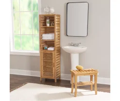 Pierce Bamboo 3-Shelf Tall Cabinet -Biglots Sales 810389688 B0 1