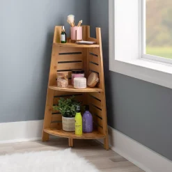Pierce Bamboo 3-Tier Corner Shelf -Biglots Sales 810389691 1 1