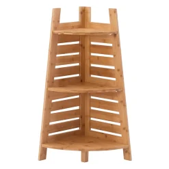 Pierce Bamboo 3-Tier Corner Shelf -Biglots Sales 810389691 4
