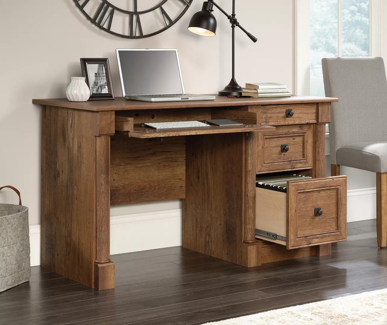 Vintage Oak Computer Desk 2 Vintage Oak Computer Desk - Image 2