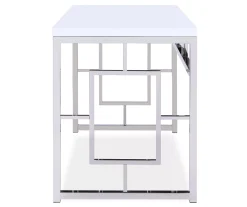 Alize Chrome Geometric Desk -Biglots Sales 810422877 3