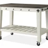 Cayla Two-Tone Rolling Kitchen Cart