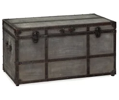 Amsel Gray Storage Trunk -Biglots Sales 810458018 4