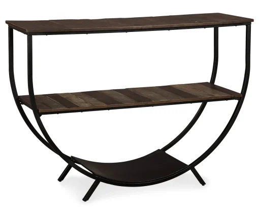 Lamoney Gray, White & Brown Slat Console Table -Biglots Sales 810458257 2