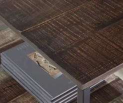 Lamoney Gray, White & Brown Slat Console Table 9 Lamoney Gray, White & Brown Slat Console Table -Biglots Sales 810458257 4