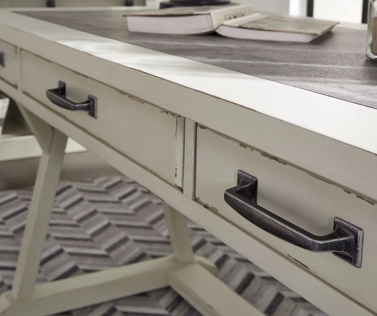 Jonileene White-Gray Desk 4 Jonileene White-Gray Desk - Image 4