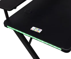 Black LED Gaming Desk With Riser -Biglots Sales 810499569 5