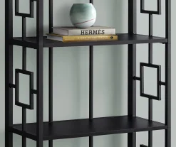Black Square 4-Shelf Bookcase -Biglots Sales 810502794 4