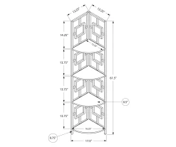 Black Square 4-Shelf Corner Bookcase 7 Black Square 4-Shelf Corner Bookcase -Biglots Sales 810512905 3