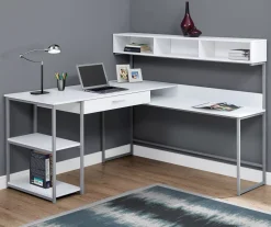 Monarch L-Shaped Corner Desk With Hutch -Biglots Sales 810512935 1