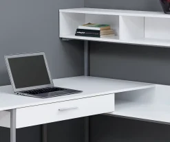 Monarch L-Shaped Corner Desk With Hutch -Biglots Sales 810512935 4