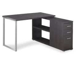 Gray Reversible L-Shaped Corner Desk