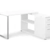 White Reversible L-Shaped Corner Desk