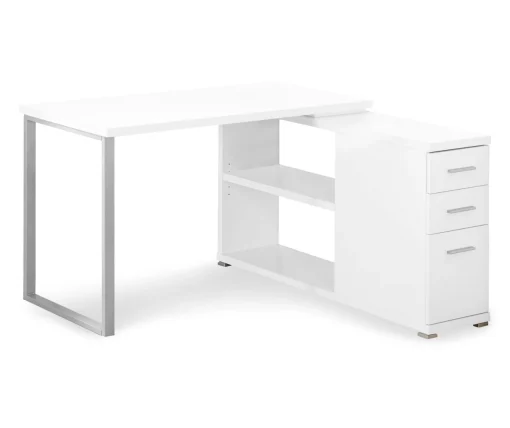 White Reversible L-Shaped Corner Desk -Biglots Sales 810512940 2