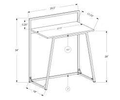 Monarch Small Space Metal Computer Desk -Biglots Sales 810512941 3