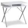 Silver & White Writing Desk