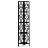 Monarch Geometric 4-Shelf Corner Bookcase