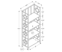 White Square 4-Shelf Open Bookcase -Biglots Sales 810512949 3