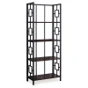 Espresso Square 4-Shelf Open Bookcase
