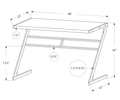 Monarch Z-Shaped Base Office Desk 21 Monarch Z-Shaped Base Office Desk -Biglots Sales 810512963 3