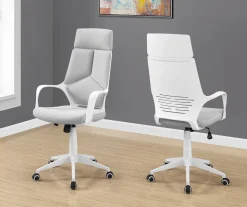 White & Gray Executive Office Chair 20 White & Gray Executive Office Chair -Biglots Sales 810512972 1
