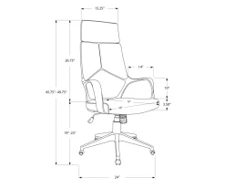 White & Gray Executive Office Chair 21 White & Gray Executive Office Chair -Biglots Sales 810512972 11