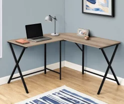 Monarch X Leg L-Shaped Corner Desk -Biglots Sales 810512975 1