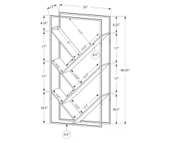 Brown 5-Shelf Slanted Bookcase -Biglots Sales 810512985 3
