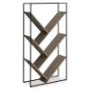Dark Taupe 5-Shelf Slanted Bookcase