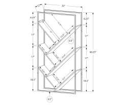 Gray 5-Shelf Slanted Bookcase 7 Gray 5-Shelf Slanted Bookcase -Biglots Sales 810512987 3