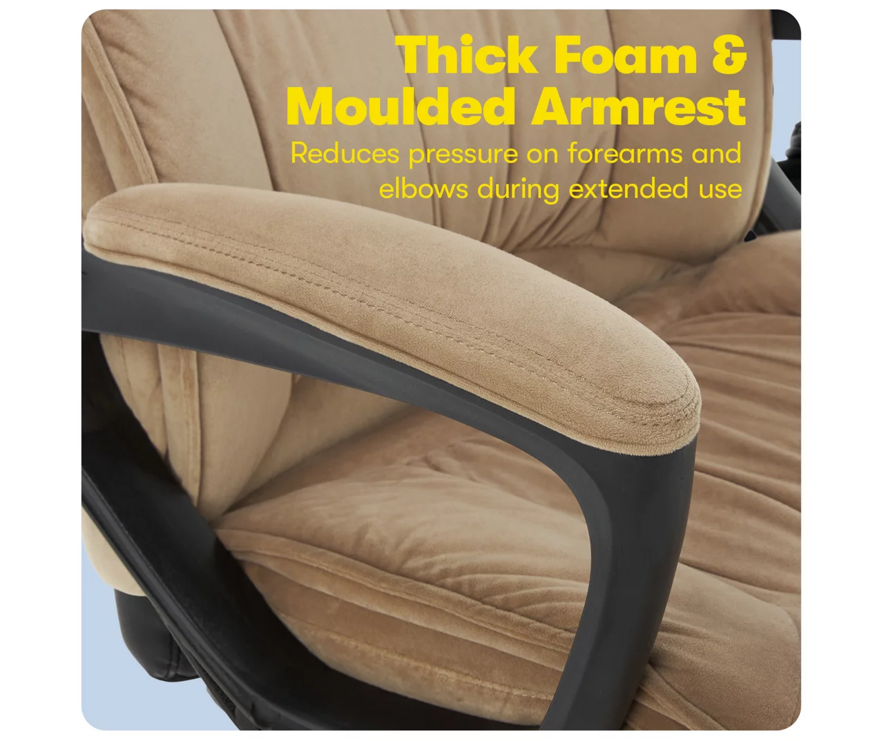 Hannah Beige Microfiber Office Chair 7 Hannah Beige Microfiber Office Chair - Image 7