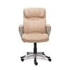 Fawn Tan Linen Executive Office Chair