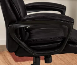 Hannah Black Bonded Leather Office Chair -Biglots Sales 810513552 5